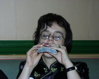 Sue Dawson with whisky flask